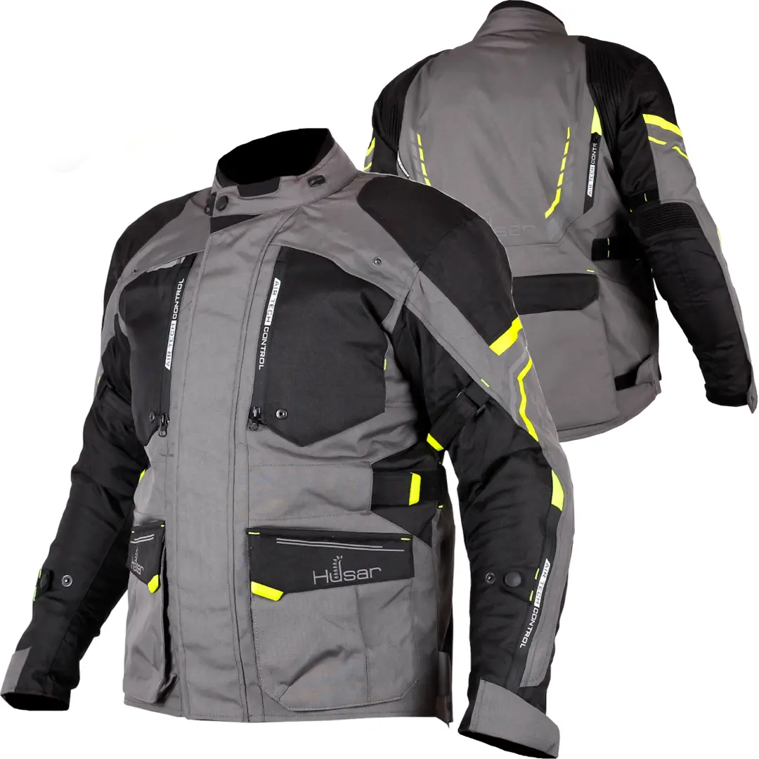 Turystyczna kurtka motocyklowa HUSAR ADVENTURE szara