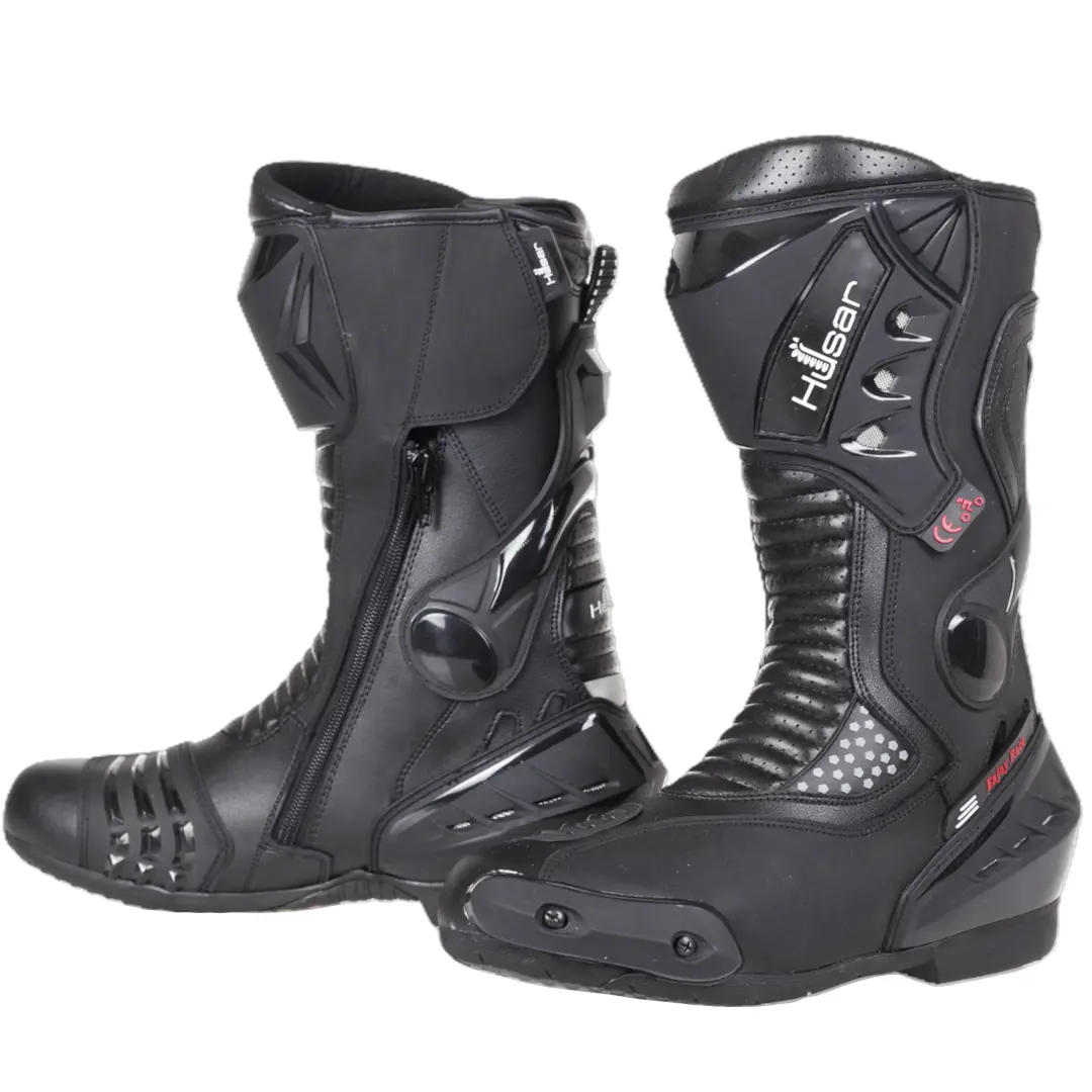 buty motocyklowe sportowe HUSAR X-TC 1 czarne skórzane